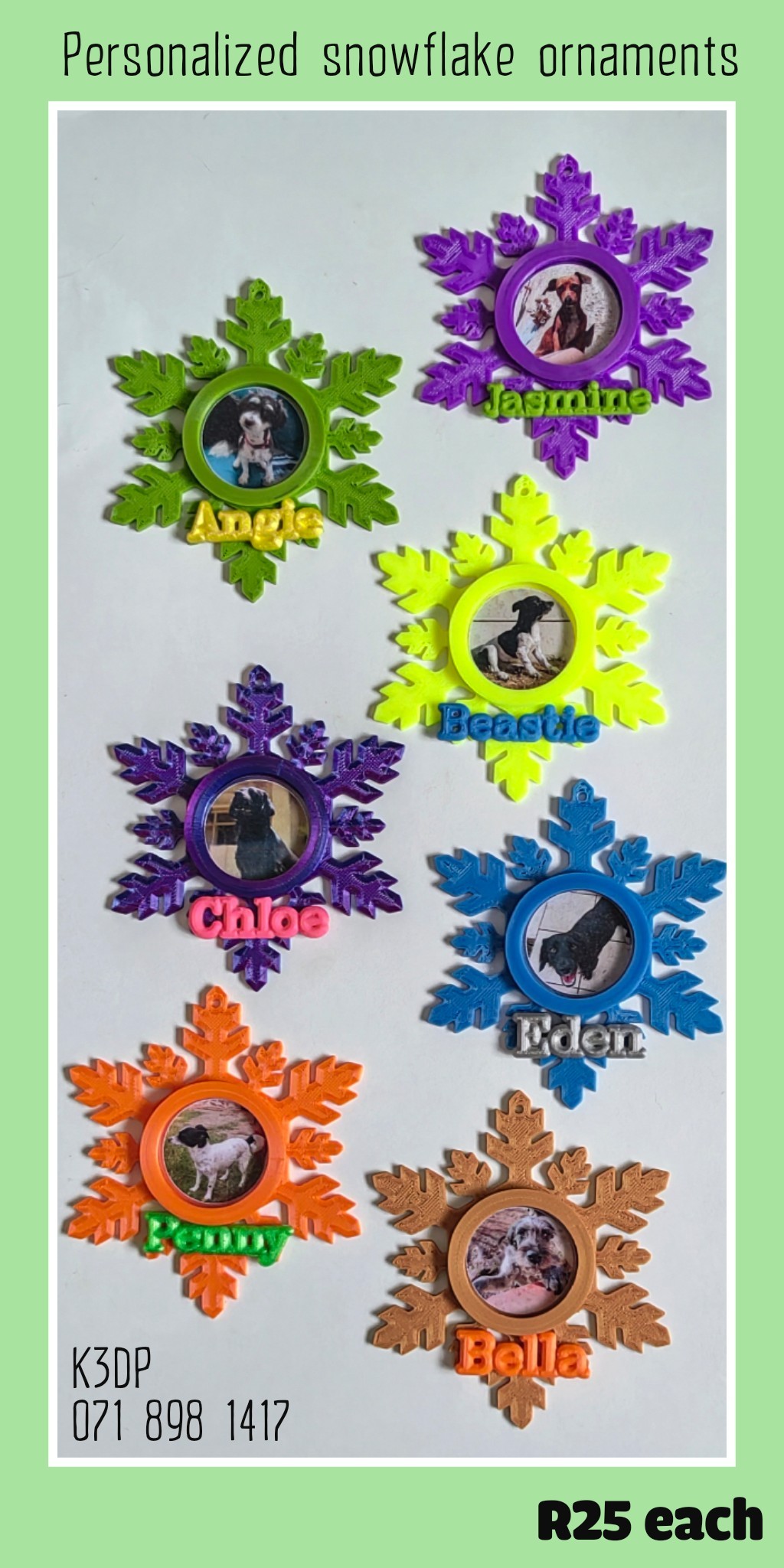 Personalized pet ornaments